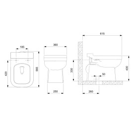 Kit De Bacia Convencional, Assento Termofixo E Complementos De Instalação Elite 1747270650300