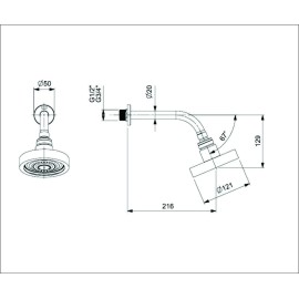 Chuveiro Redondo 120 Mm Com Sistema Autolimpante Master B5001C6CRB