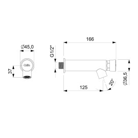 Torneira Para Lavatório De Parede Com Fechamento Automático Ecopress B5001COCRB