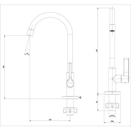 Torneira Para Lavatório De Mesa Bica Alta Lix B5001F7CRB