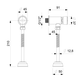 Válvula Para Mictório De Parede Com Fechamento Automático Ecopress B5002COCRB