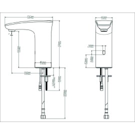 Torneira De Mesa Para Lavatório Bica Baixa E-Eletronic Ac/Dc B5002CPCR0