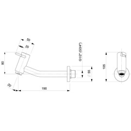 Torneira Para Lavatório De Parede Basic B5003C7CRB