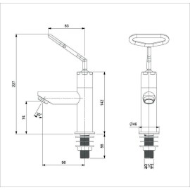 Torneira Para Lavatório De Mesa Aut. Alavanca Ecopress Cromado B5003COCR0