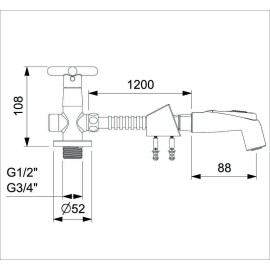 Ducha Higiênica Com Derivação Cross B5003F6CRB