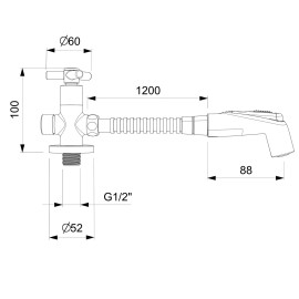 Ducha Higiênica Com Derivação Celite One B5004CKCR3