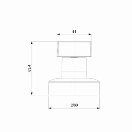 Acabamento de Registro Flow Cromado Base Docol 1/2, 3/4, 1" B5006F3CR0 Roca