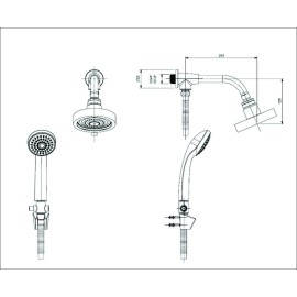 Chuveiro Redondo 120 Mm Com Sistema Autolimpante Com Desviador Master B5007C6CR0