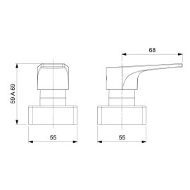 Acabamento De Registro Base Docol 1/2, 3/4, 1 Noronha B5011CUCR0