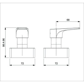 Acabamento De Registro Base Deca 1.1/4, 1.1/2 Noronha B5012CUCR0