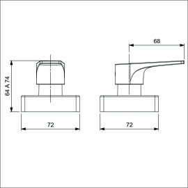 Acabamento De Registro Base Docol 1.1/4, 1.1/2 Noronha B5013CUCR0