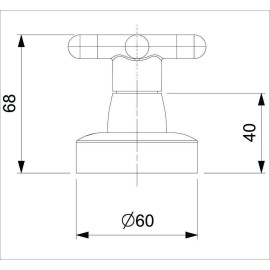 Acabamento De Registro Para Base Celite De 1/2, 3/4 E 1" Cross B5016F6CR0