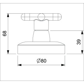 Acabamento De Registro Para Base Celite De 1.1/4 E 1.1/2" Cross B5018F6CR0