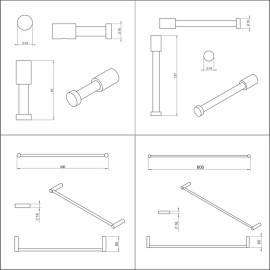 Kit De Acessórios 4 Peças Flow Cromado B5038F3CR0