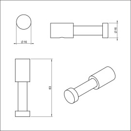 Cabide Flow Cromado B5040F3CR0