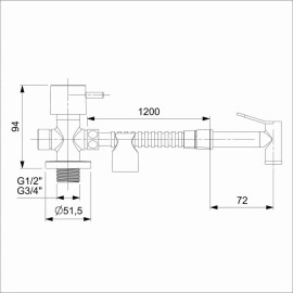 Ducha Higiênica Com Derivação Basic Preto Matte B5062C7R0B