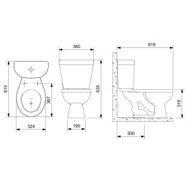 Caixa Ecoflush 3/6 Litros Kids 1085700015100