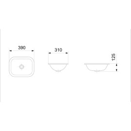 Cuba De Sobrepor/Embutir Retangular 390X310 Incepa 1101350017100