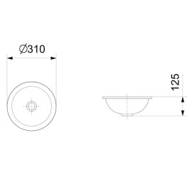 Cuba Sobrepor/Embutir Redonda 310 Diametro Incepa 1101510017100