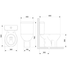Caixa P 3/6 Litros Flamingo/Acesso/Zip 1555700015100