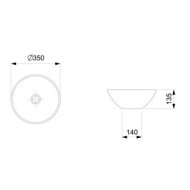 Cuba De Apoio 350 Diametro Sem Mesa Loft R1 1850970017100