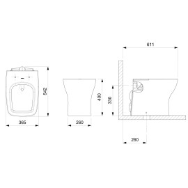 Kit De Bacia Convencional E Itens De Instalação Boss 1897270011100