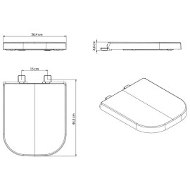 Assento Termofixo Amortecido Gap Stone 3239880070508 Roca