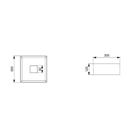 Cuba Apoio 300X300mm T3 Terra Branco Matte A32722N620 Roca