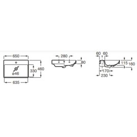 Lavatório Suspenso 650X460 Ona A327687000