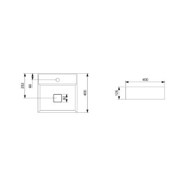 Cuba Apoio 400X400mm T9 Terra Café A32787T660 Roca
