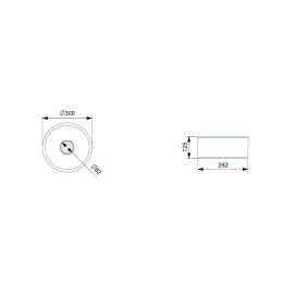 Cuba Apoio Redonda 300mm Sem Mesa T1 Terra Branco Brilhante A32787U000 Roca
