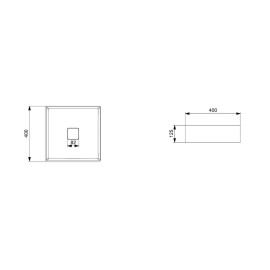 Cuba Apoio 400X400mm T5 Terra Black Matte A32787Y080 Roca
