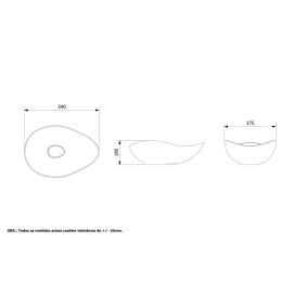 Cuba Apoio Oval 540X375mm Ruy Ohtake Branco Brilhante A327A13000 Roca