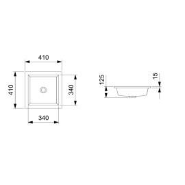 Cuba Sobrepor/Embutir 410X410 Optica Pq41Branco Brilhante A327A1D000 Roca