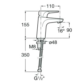 Monocomando para Lavatório de Mesa de Bica Baixa Atlas Cromado A5A3090C0C Roca