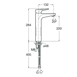 Monocomando para Lavatório de Mesa de Bica Alta Atlas Cromado A5A3790C0C Roca