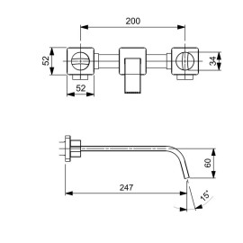 Misturador Lavatório Parede Embutido Virtus Matte Black A5A459DNBC Roca