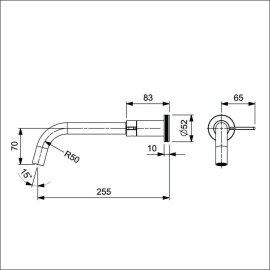 Torneira Para Lavatório De Parede Logic Preto Matte A5A472GNBC