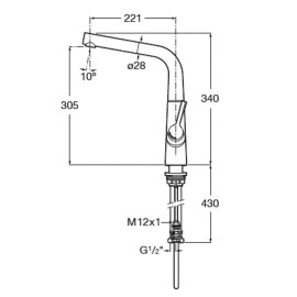 Monocomando Para Cozinha De Mesa Bica Extraível 90° Com 2 Funções Syra Cromado A5A852AC0C