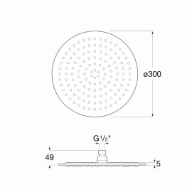 Chuveiro Redondo 300 mm Raindream Cromado A5B2550C0C Roca