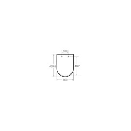 Assento Termofixo com Queda Amortecida Gap Branco Brilhante A801472004 Roca