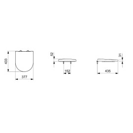 Assento PP com Queda Amortecida Quick Release Nexo Branco Brilhante A801642003 Roca