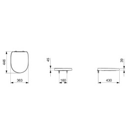 Assento Termofixo com Queda Amortecida Debba Round Branco Brilhante A801B22002 Roca