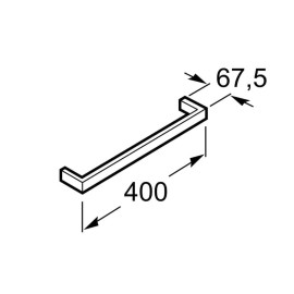 Toalheiro Barra 400mm Verso Cromado A817391001 Roca