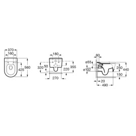 Bacia Suspensa Rimless Inspira Round Branca B346527000 Roca
