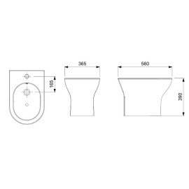 Bidê com 1 Furo para Monocomando com Ladrão Nexo Branco B357434002 Roca