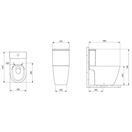 Kit Bacia Caixa Acoplada Completo Assento Termofixo Gap Branco C301723001