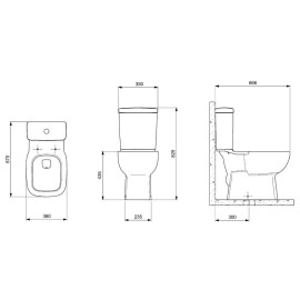 Kit Bacia Caixa Acoplada Completo Botão Elevado Assento Pp Debba Confort Branco Brilhante C329723023 Roca