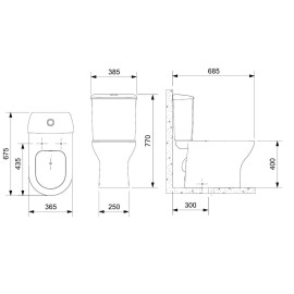 Kit Bacia Caixa Acoplada Completo Assento Termofixo Nexo Stone C343723016