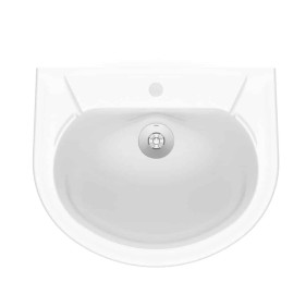 Lavatório Para Coluna 470X385 Furo Central Sem Ladrão Flamingo 1110070011100